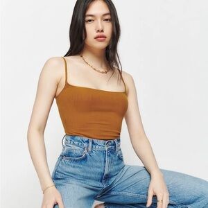 Reformation Carrie knit tank top, panela, S